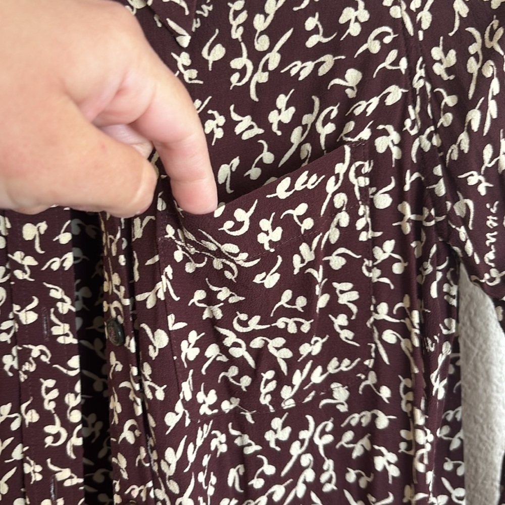 Ganni Chocolate Button Down Blouse - image 4